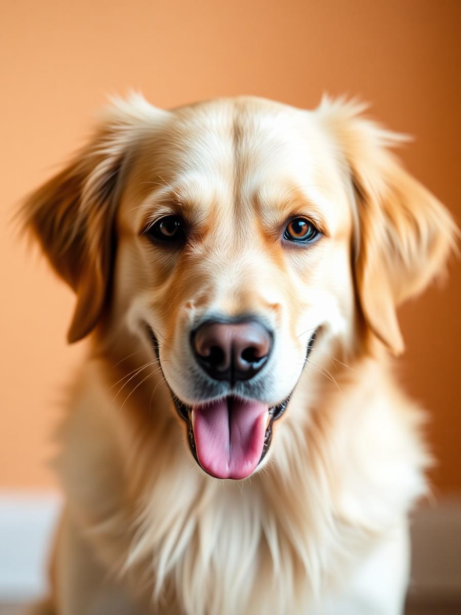 Happy golden retriever