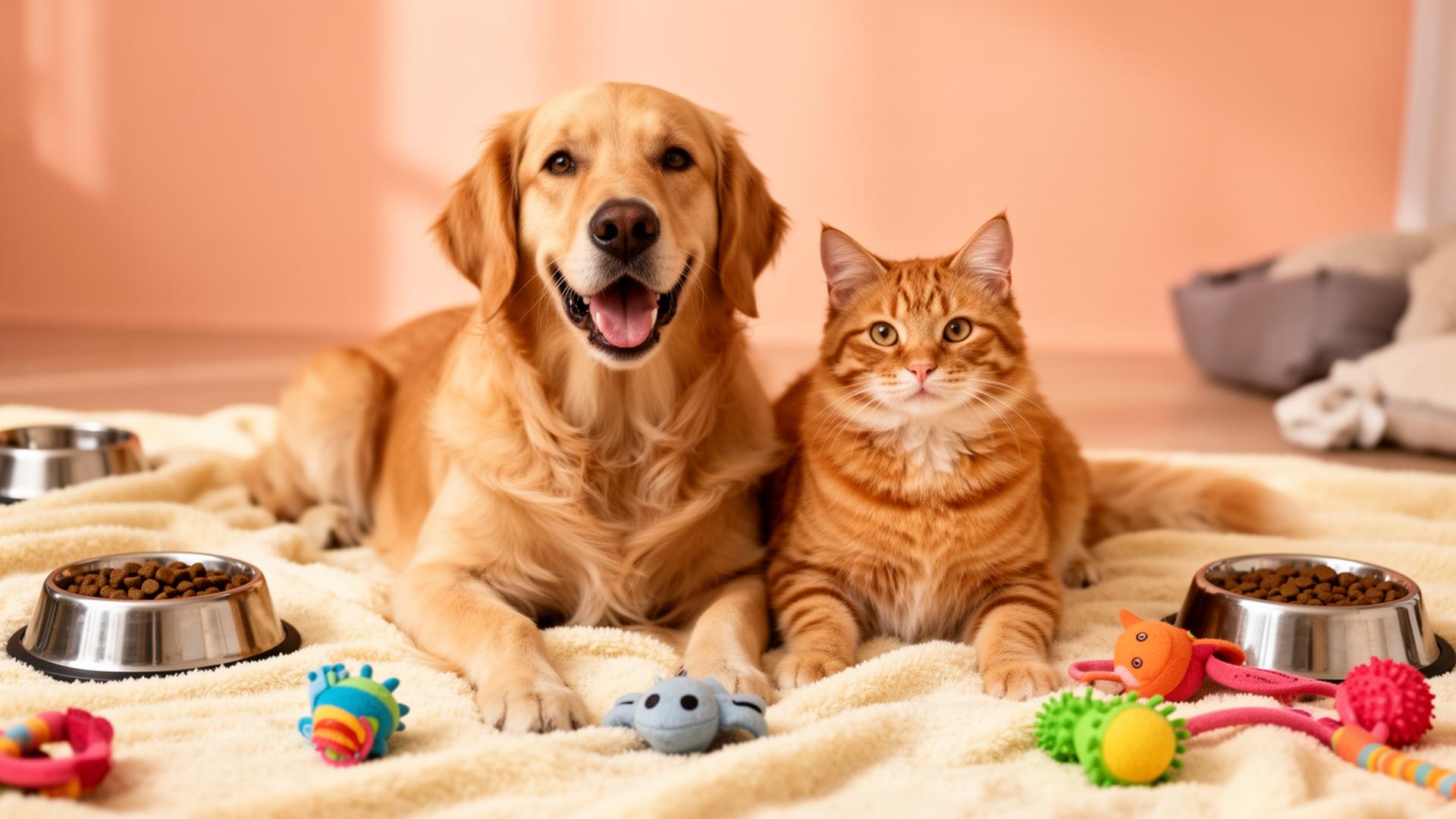 Dog and cat together